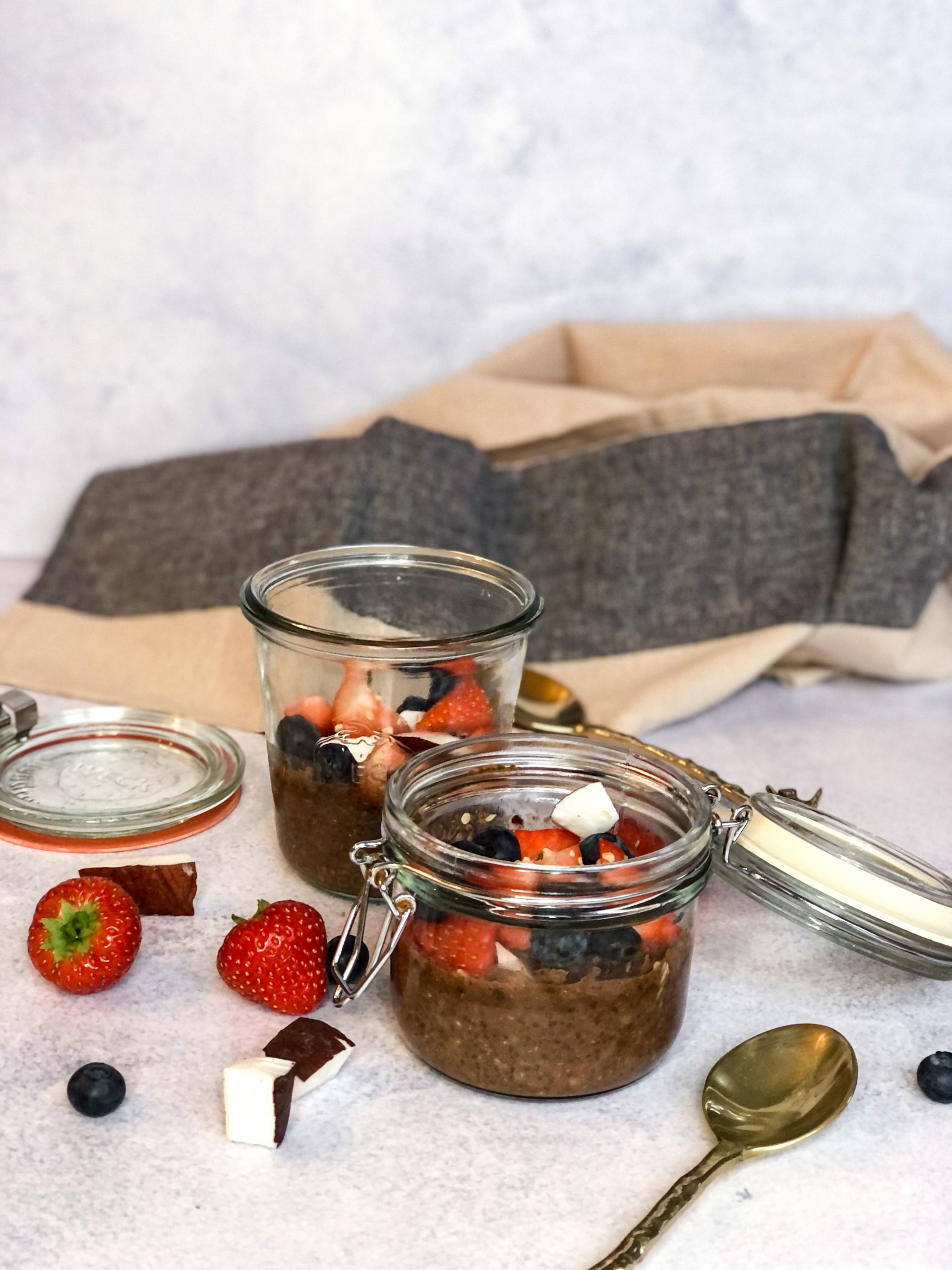 healthy breakfast to go - chiapudding